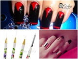 Black and Red Vampire Nails