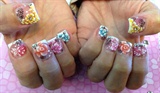 colorful 3D nails