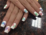 colorful signal nails