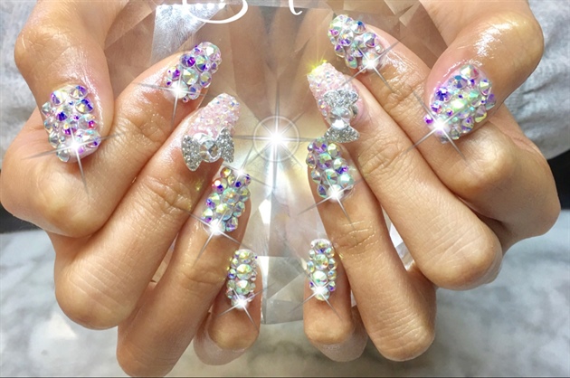 show me diamonds nail design