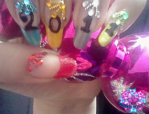 new year 2011 nail art