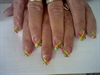 neon stripe nail art