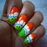 Indian Independence Day nail art 