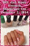 DIY Gel Rosy French Manicure On 10/2/14