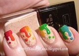 Rainbow Ice-cream Nails