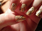 gold with silver glitter X&#39;s