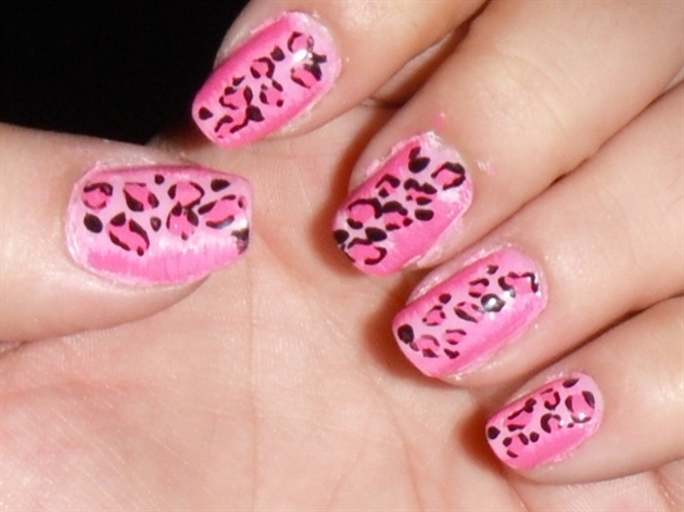 pink centered leopard