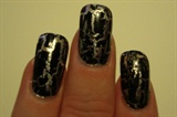 silver with black crackle