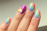 Rainbow gradient with heart decoration