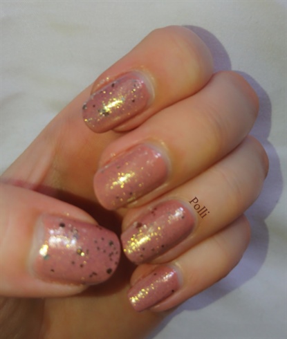 Pink with gold glitters
