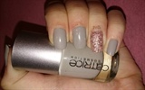 Grey with pink glitter