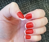Red French Manicure