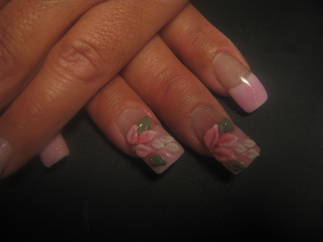 3d pink flower