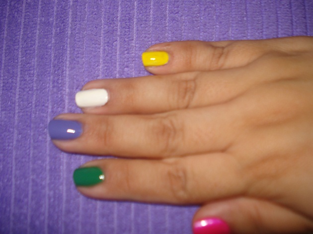 Prep your nails. Then add color to your nails!!