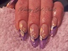 Purple gel nails by Ilona