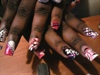 Pink, Black and White 2010 nails
