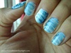 Blue pin marble ombre