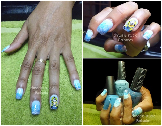 despicable me nails step by step