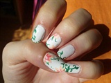white and floral design