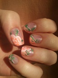 coral flowers inspired by love4nails