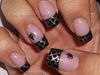 Spider Web French Stamping Nail Art 