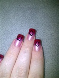 Pink and Red Fade w/ heart