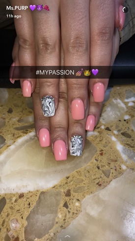 Coral And Marble 💅🏽