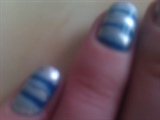 stripy blue and silver