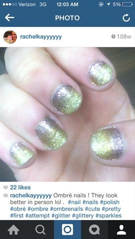 Glitter Ombr&#233; Nails!