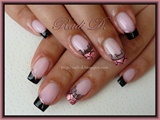 Black French &amp; Pink Lace