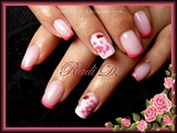 Pink French with Flowers