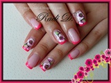 Bubble gum French &amp; Flowers