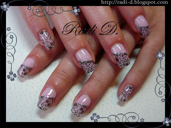 Stamped Flowers- Lace