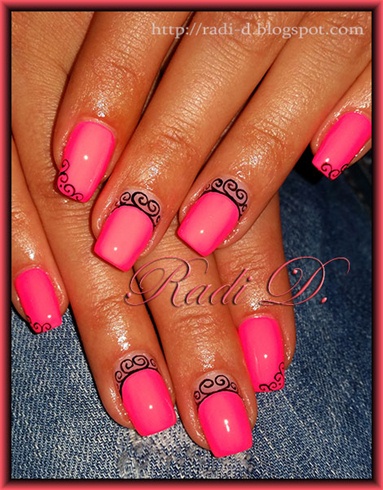 Pink neon &amp; Swirls