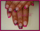 Hot Pink French with Lace