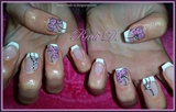 French with pink flowers