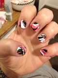 Pink Black And White Water Marble