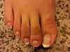 basic french style gel pedicure
