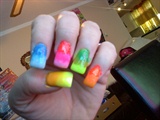 individual nail rainbow gradient