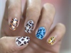 colourful leopard nail design