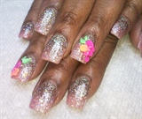 Pink Champagne w/ 3D Flowers