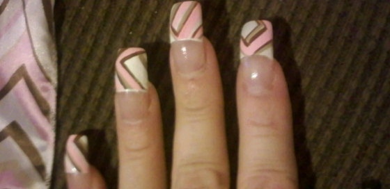 brown and pink stripes