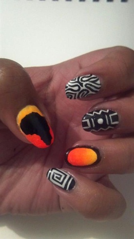 Africa Inspired Nail Art