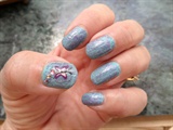 Blue with Purple Crackle
