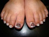 Gel Toes with rose