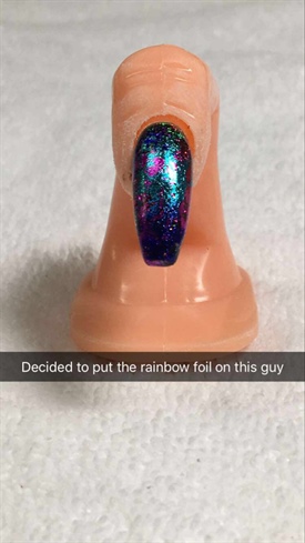 Rainbow Foil Nail