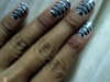zebra nail art design...