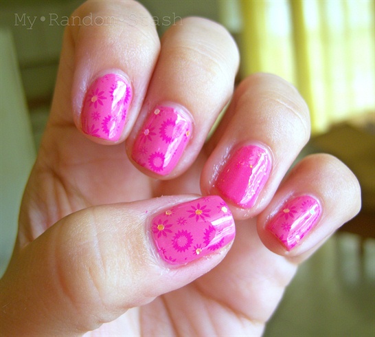 Pink over Pink Stamping