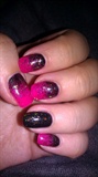 pink and black glitter fade