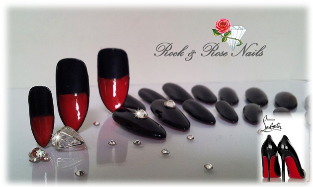 Louboutin Style Stiletto Nails Gel Cured